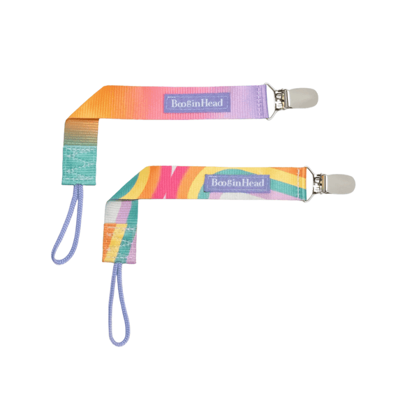 Infantino Sujetachupetes PaciGrip 2-Pack – Pink Ombré