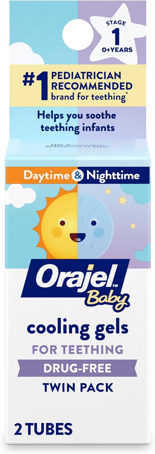 Orajel Baby Daytime & Nighttime Cooling Gels for Teething 2-Pack 0.18 oz