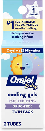 Orajel Baby Daytime & Nighttime Cooling Gels for Teething 2-Pack 0.18 oz - Image 1