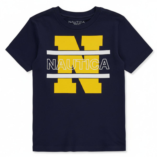 Nautica Boys' Short Sleeve Big N Graphic T-Shirt – Navy