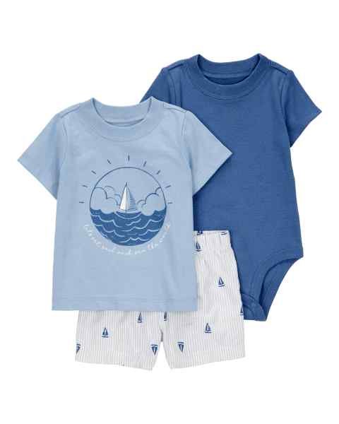 Carter's Set Camiseta Velero Body y Short