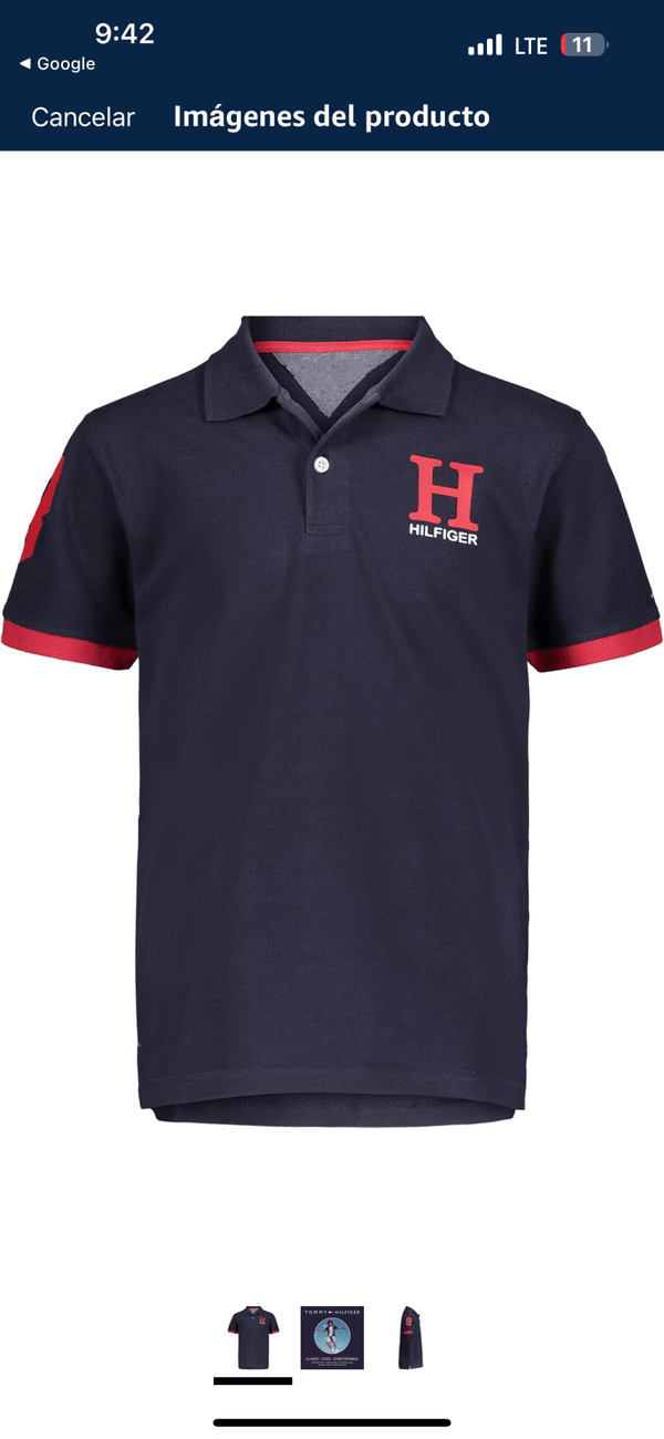 Tommy Hilfiger Niños Polo Logo H - Azul Marino