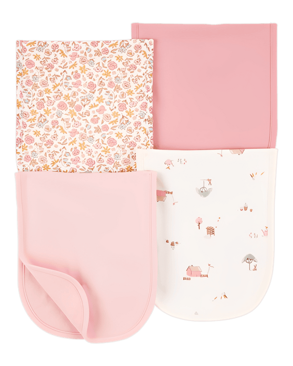 Carter's Baby 4 Pack Burp Cloths Pink