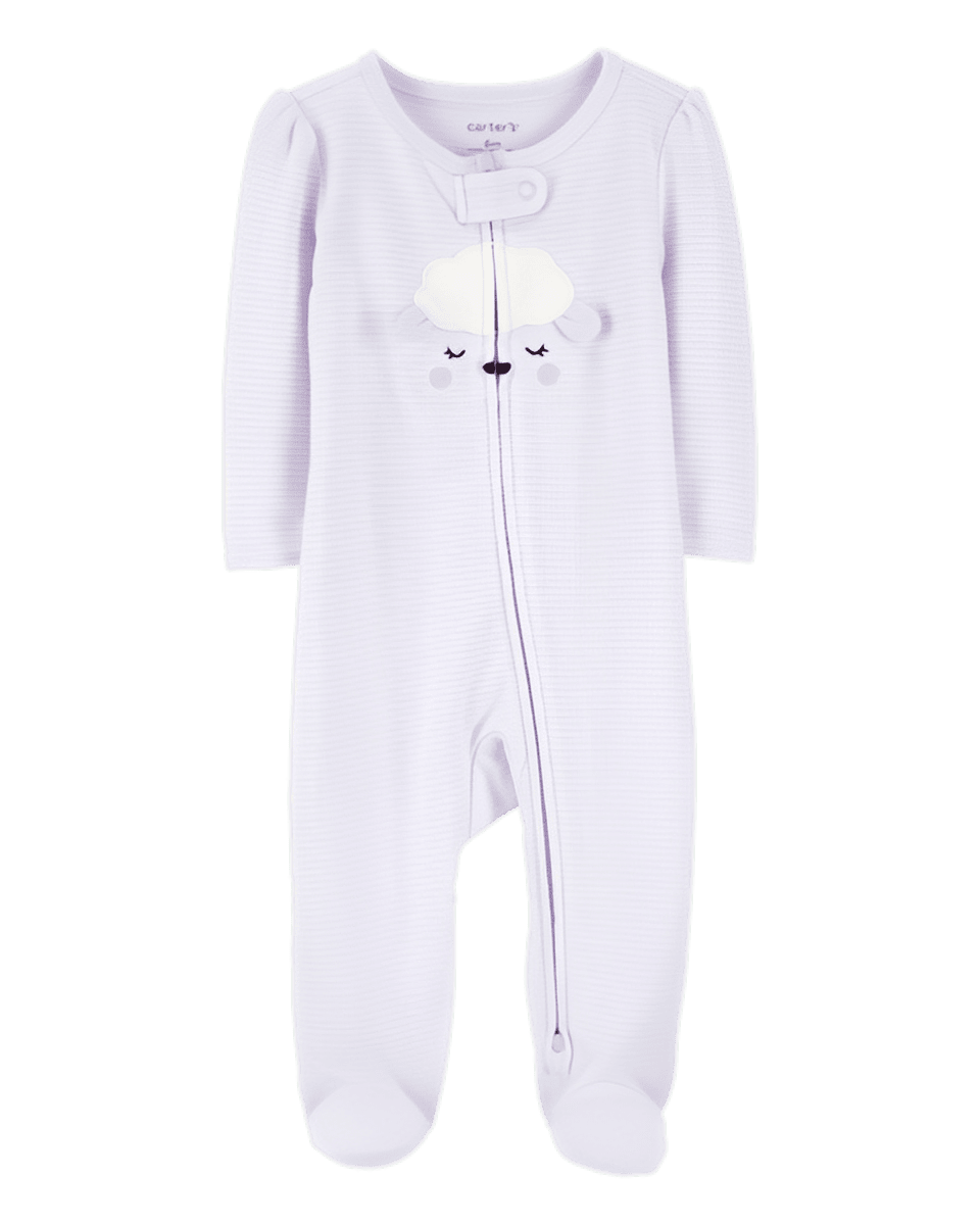 Carter's Baby Girl Lamb Footed Sleep & Play Purple