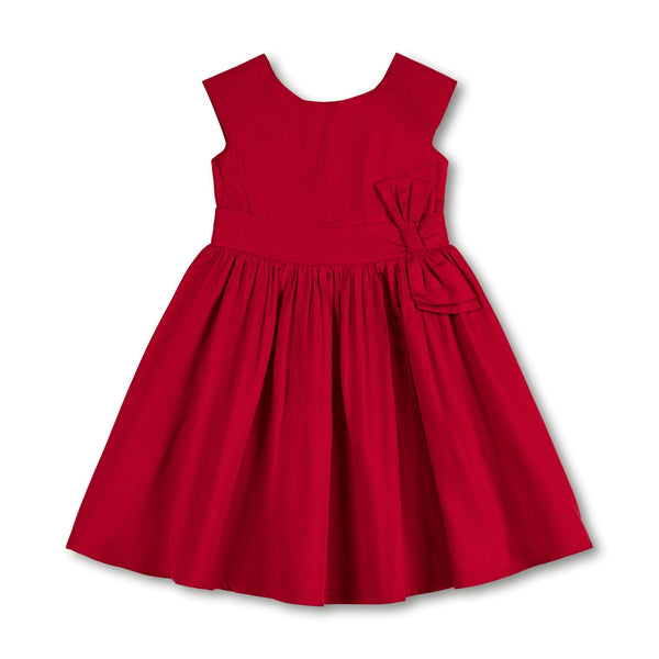 Hope & Henry Organic Cap Sleeve Party Dress with Bow Sash