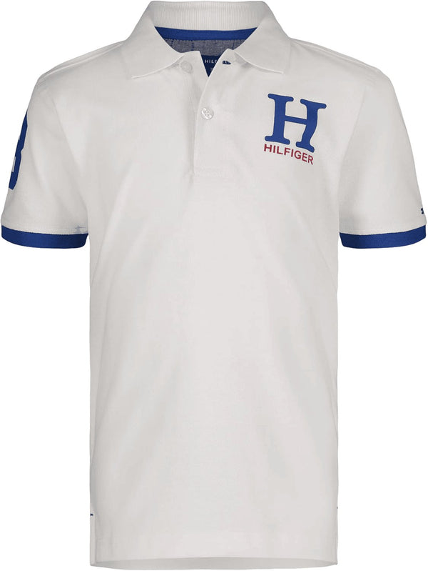 Tommy Hilfiger Niños Polo Logo H - Blanco