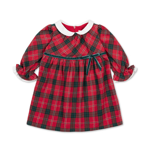 Hope & Henry Organic Peter Pan Collar Ruffle Cuff Dress - ColorPlay