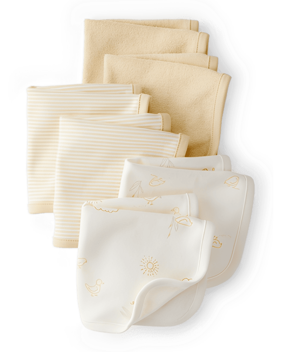 Carter's Baby 6 Pack Washcloths Yellow