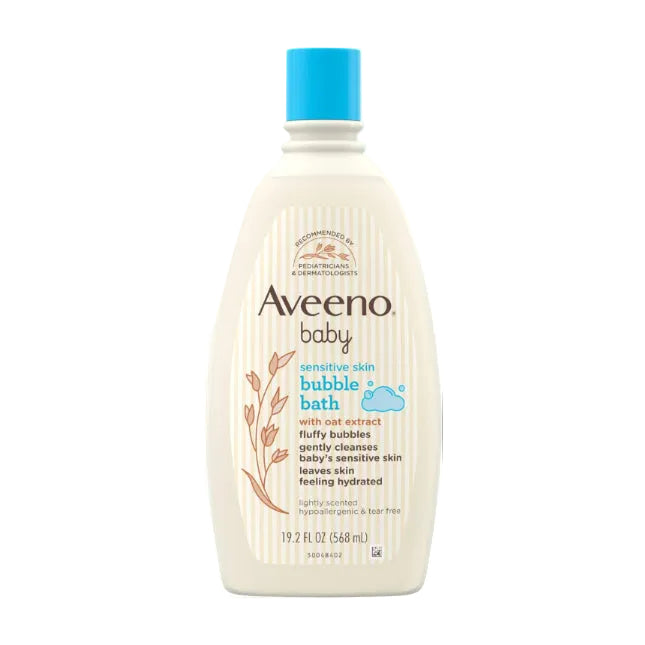 Aveeno Baby Sensitive Skin Bubble Bath with Oat Extract 19.2 fl oz