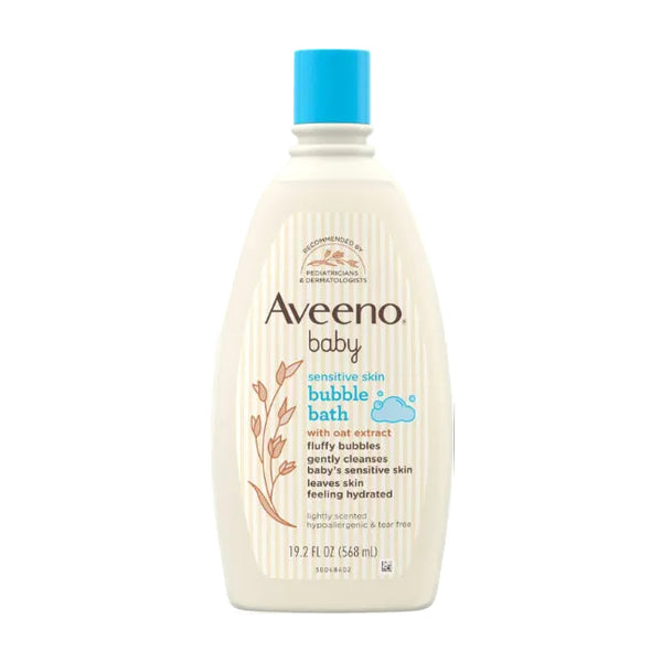 Aveeno Baby Sensitive Skin Bubble Bath with Oat Extract 19.2 fl oz