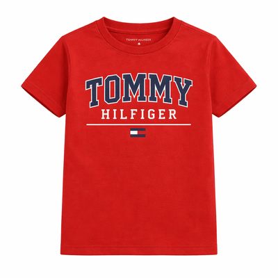 Tommy Hilfiger Kids' Red T-Shirt – Colorful Hilfiger Logo
