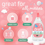 Dreft Bottle and Dish Soap Plant Based Fragrance Free 18 fl oz 3-Pack - Image 4