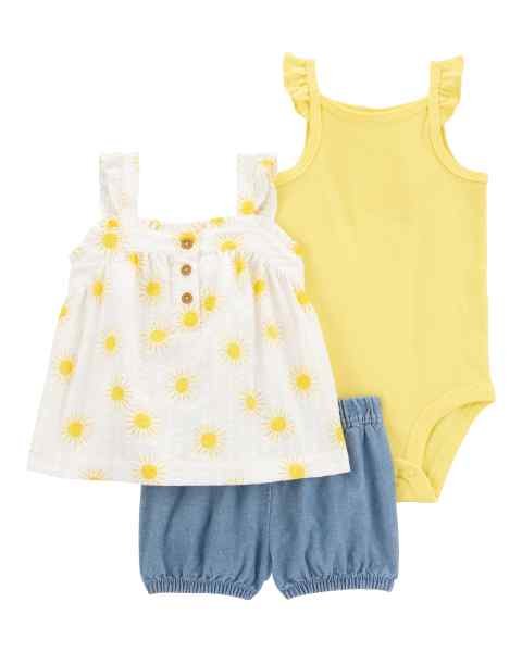 Carter's Set Blusas y Short Amarillo